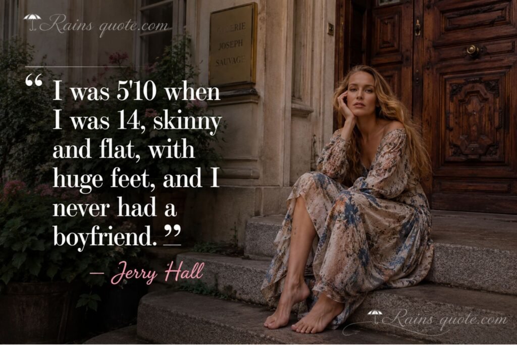 “I was 5'10 when I was 14, skinny and flat, with huge feet, and I never had a boyfriend.”