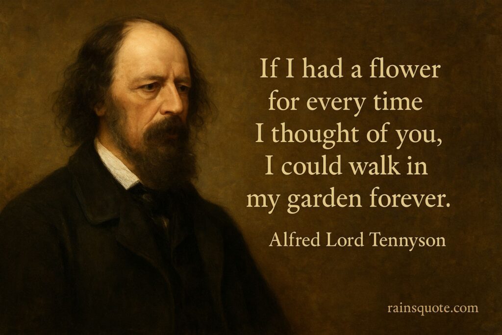 “If I had a flower for every time I thought of you, I could walk in my garden forever.”