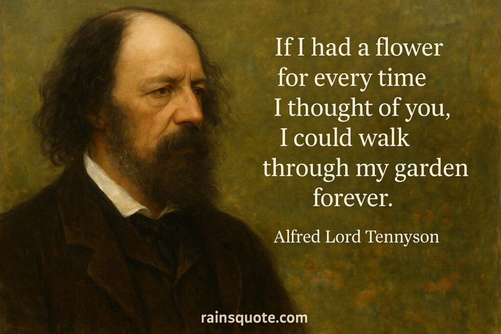 “If I had a flower for every time I thought of you, I could walk through my garden forever.”