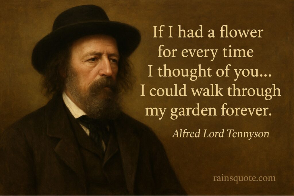 “If I had a flower for every time I thought of you… I could walk through my garden forever.”