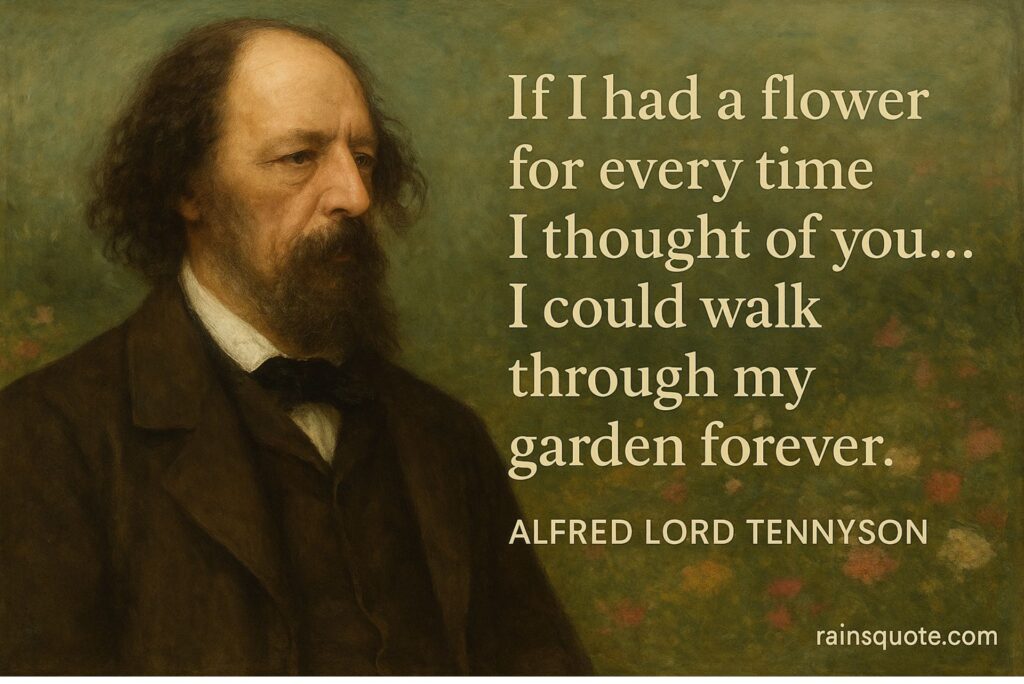 “If I had a flower for every time I thought of you… I could walk through my garden forever.”