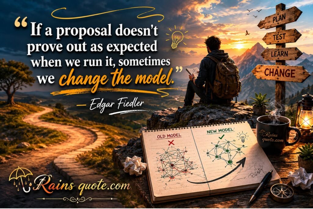“If a proposal doesn't prove out as expected when we run it, sometimes we change the model.”