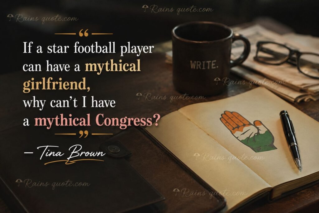 “If a star football player can have a mythical girlfriend, why can't I have a mythical Congress?”