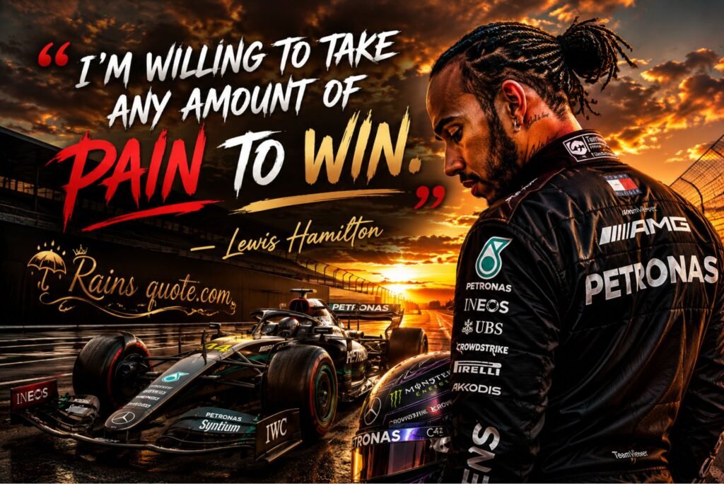 “I'm willing to take any amount of pain to win.”
