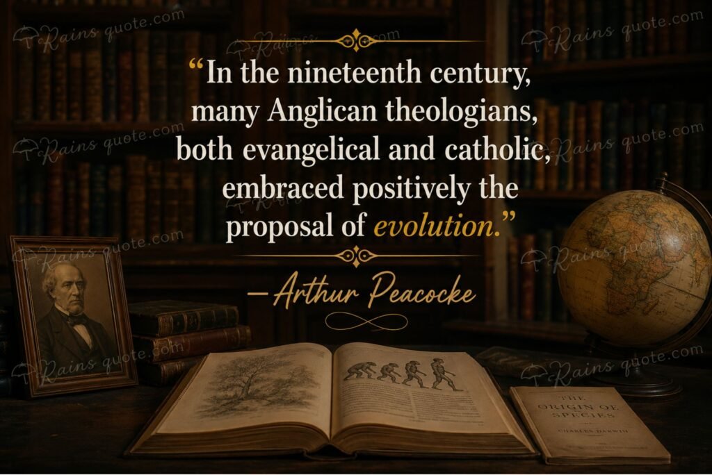 “In the nineteenth century, many Anglican theologians, both evangelical and catholic, positively embraced the proposal of evolution.”