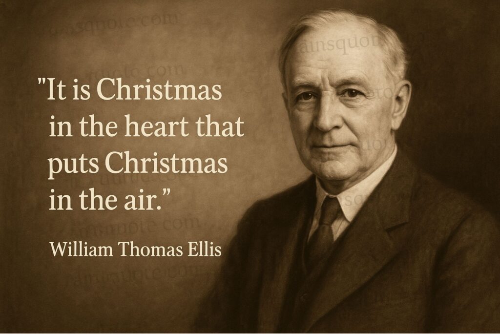 “It is Christmas in the heart that puts Christmas in the air.”