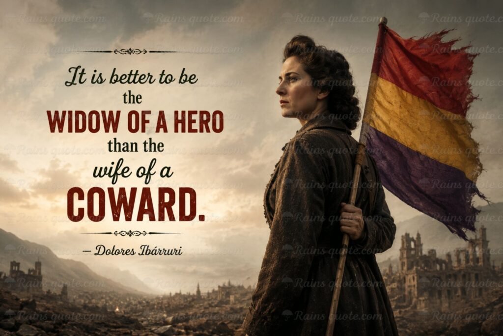 “It is better to be the widow of a hero than the wife of a coward.” 