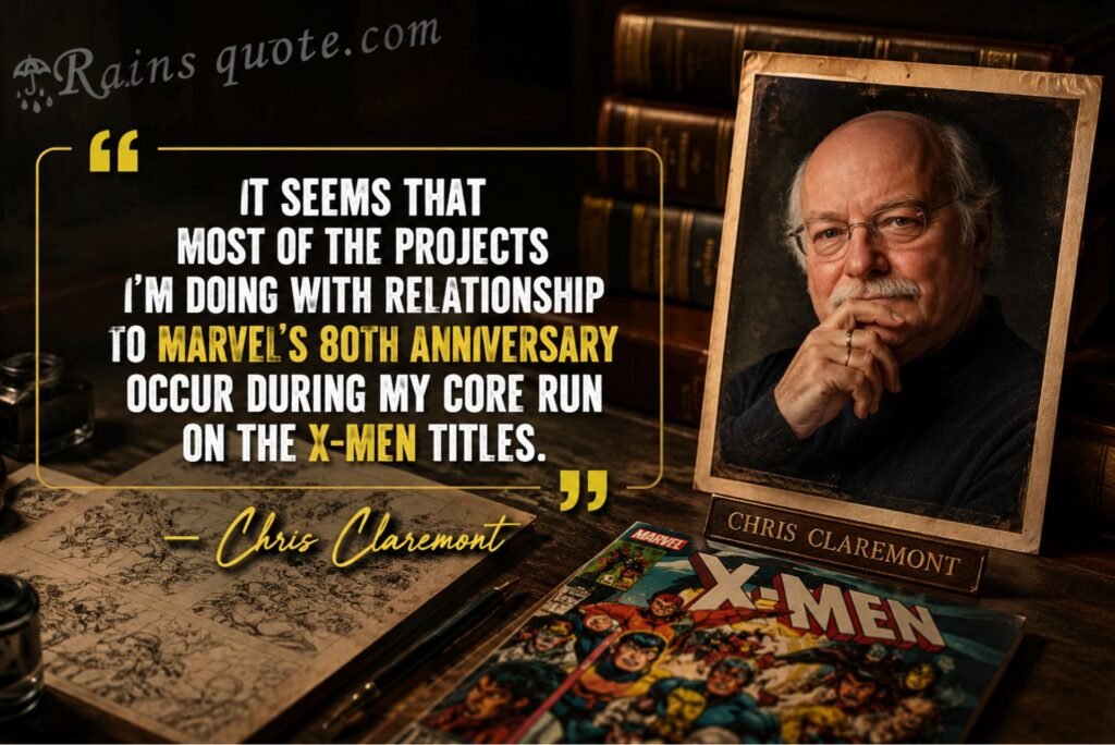 “It seems that most of the projects I'm doing with relationship to Marvel's 80th anniversary occur during my core run on the X-Men titles.”