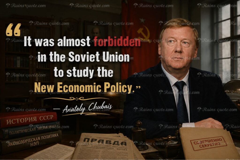 “It was almost forbidden in the Soviet Union to study the New Economic Policy.”