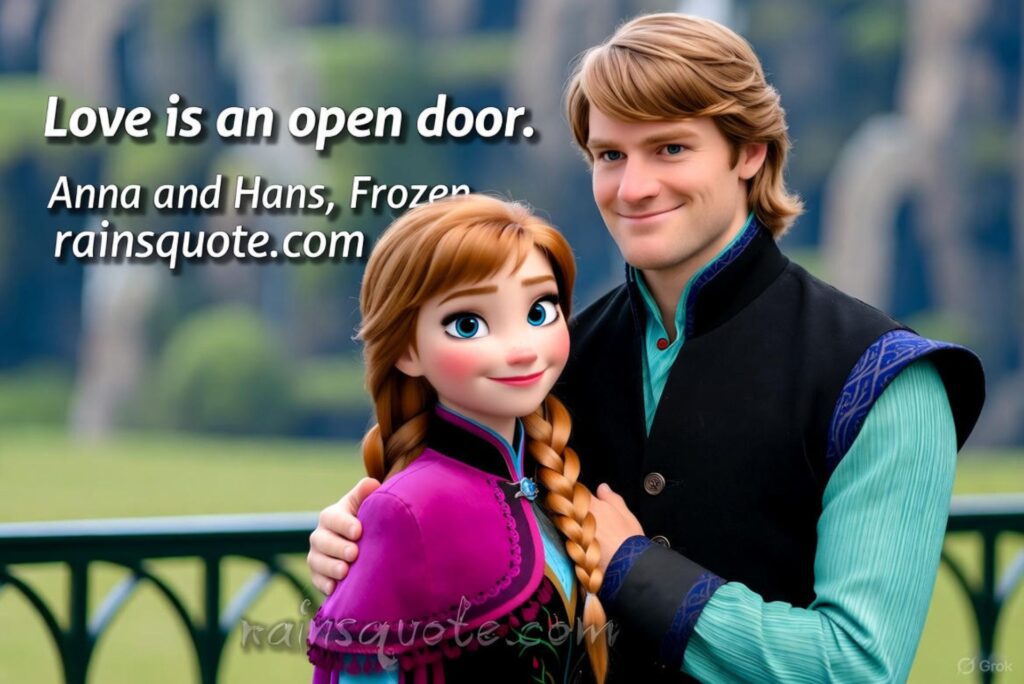 “Love is an open door.”