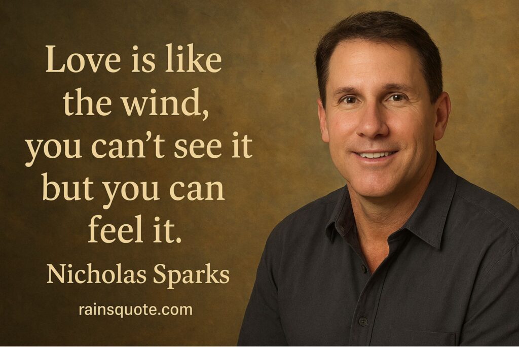 “Love is like the wind, you can’t see it but you can feel it.”