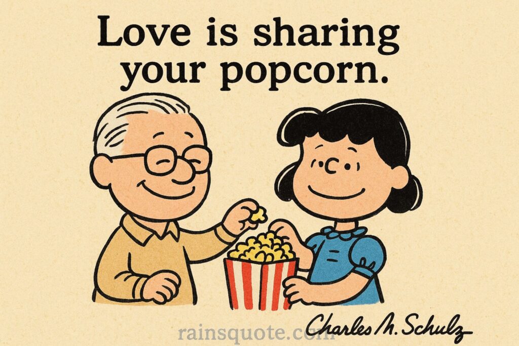 โLove is sharing your popcorn.โ