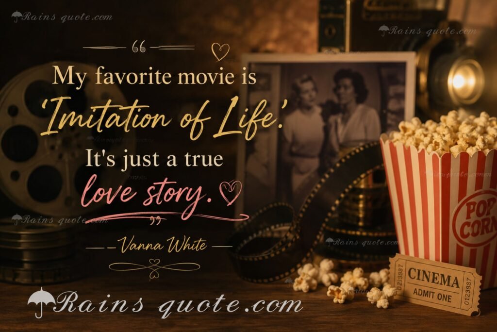 “My favorite movie is ‘Imitation of Life.’ It's just a true love story.”