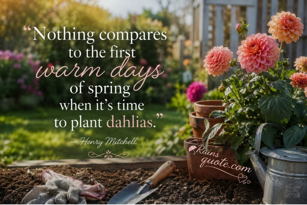 “Nothing compares to the first warm days of spring when it's time to plant dahlias.”