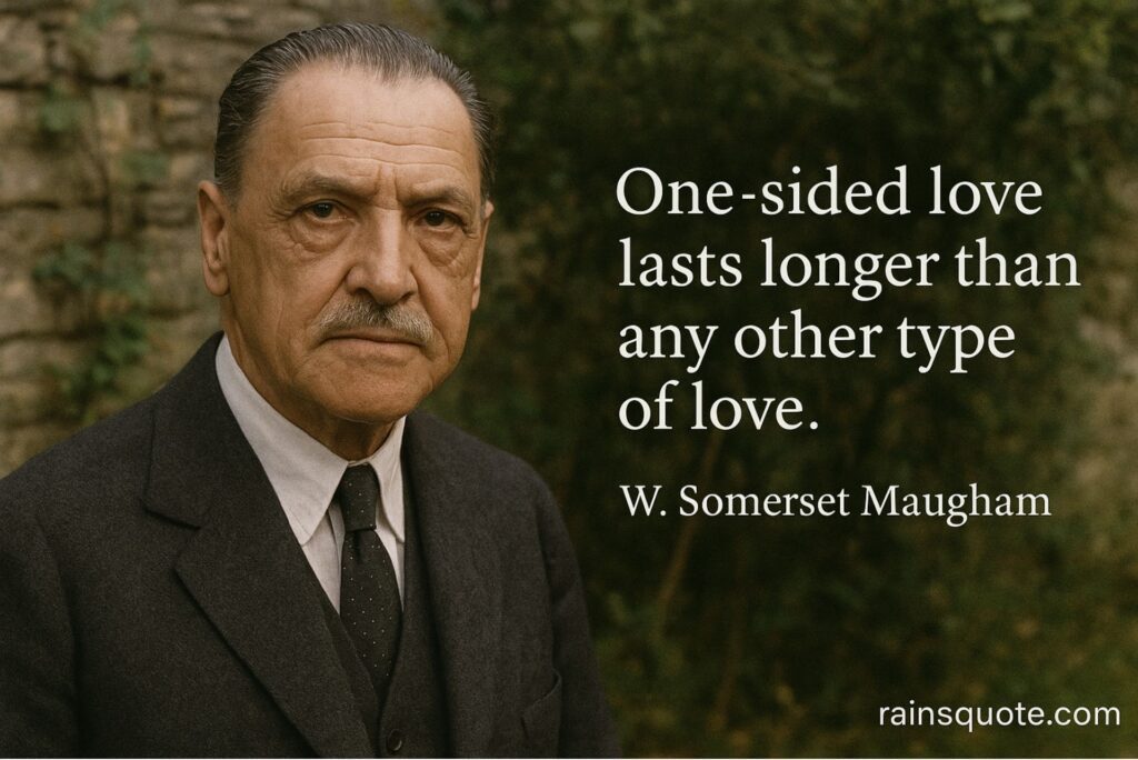 “One-sided love lasts longer than any other type of love.”