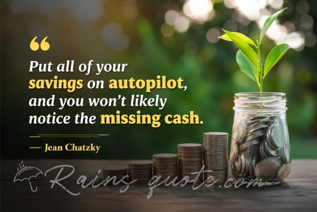 “Put all of your savings on autopilot, and you won’t likely notice the missing cash.”