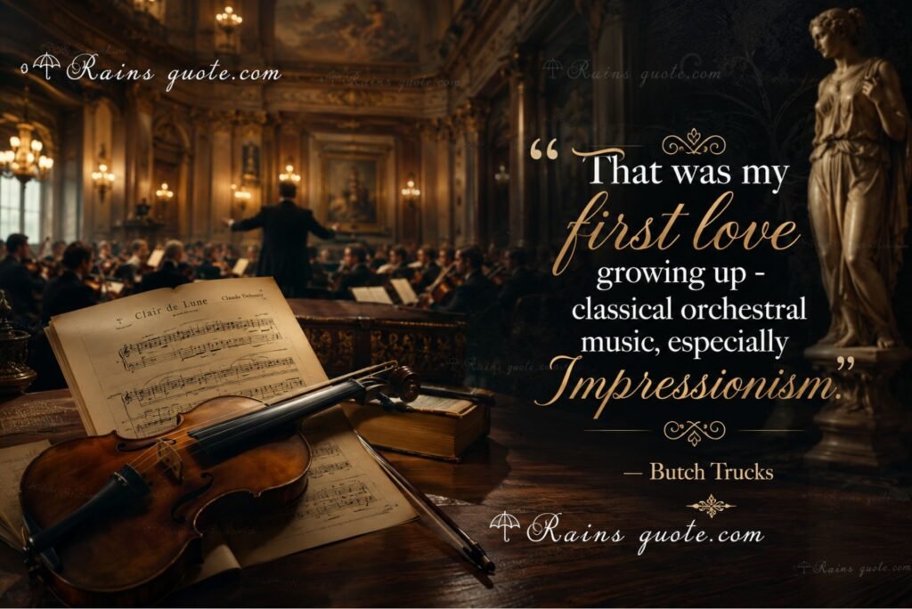 “That was my first love growing up - classical orchestral music, especially Impressionism.”