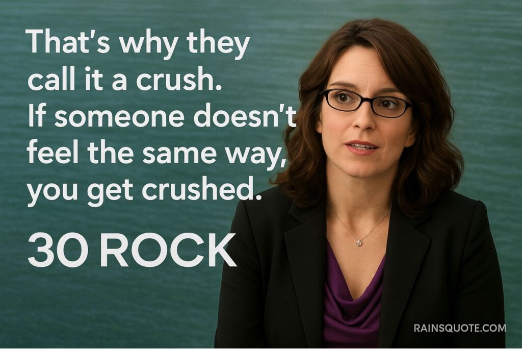 “That’s why they call it a crush. If someone doesn’t feel the same way, you get crushed.”