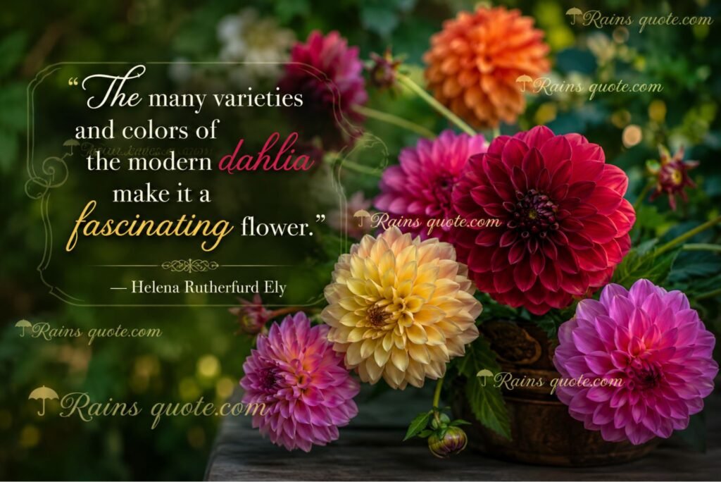 “The many varieties and colors of the modern dahlia make it a fascinating flower.”