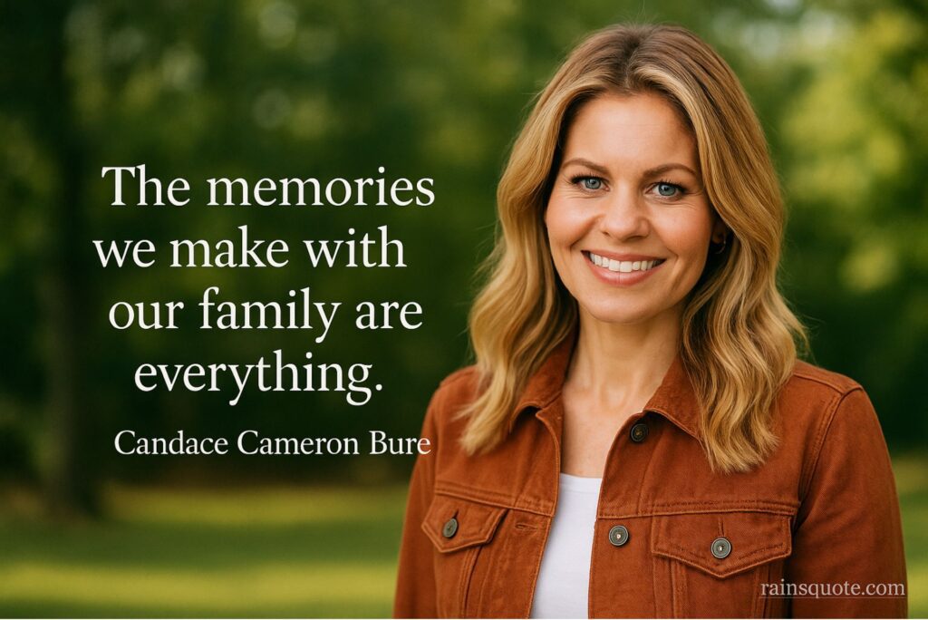 “The memories we make with our family are everything.”