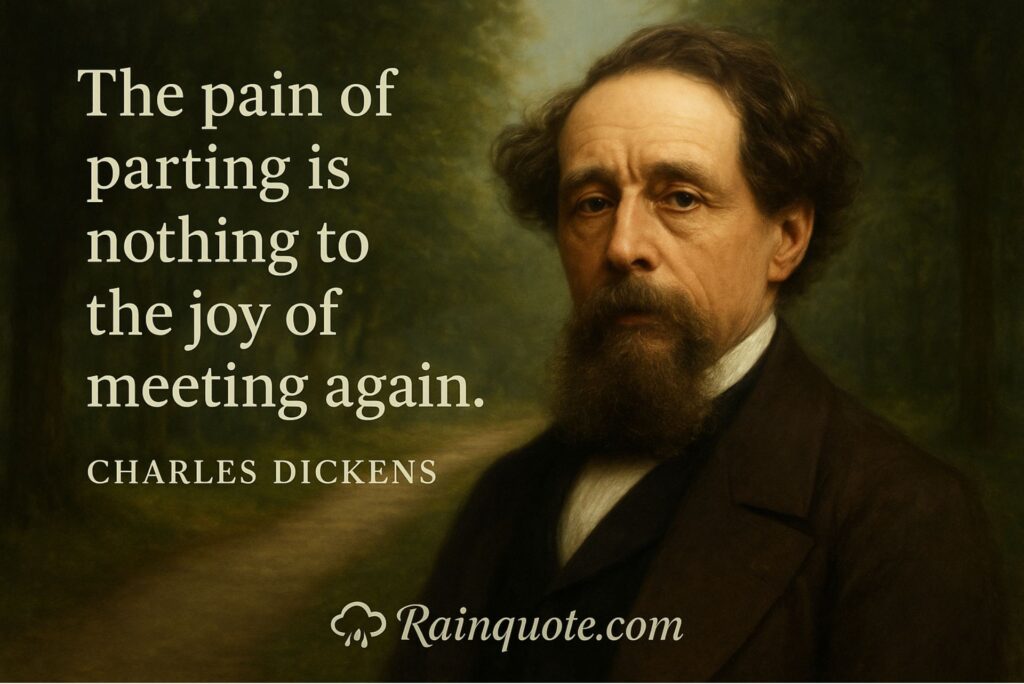 “The pain of parting is nothing to the joy of meeting again.”