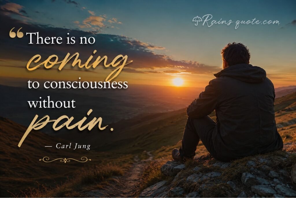 “There is no coming to consciousness without pain.”