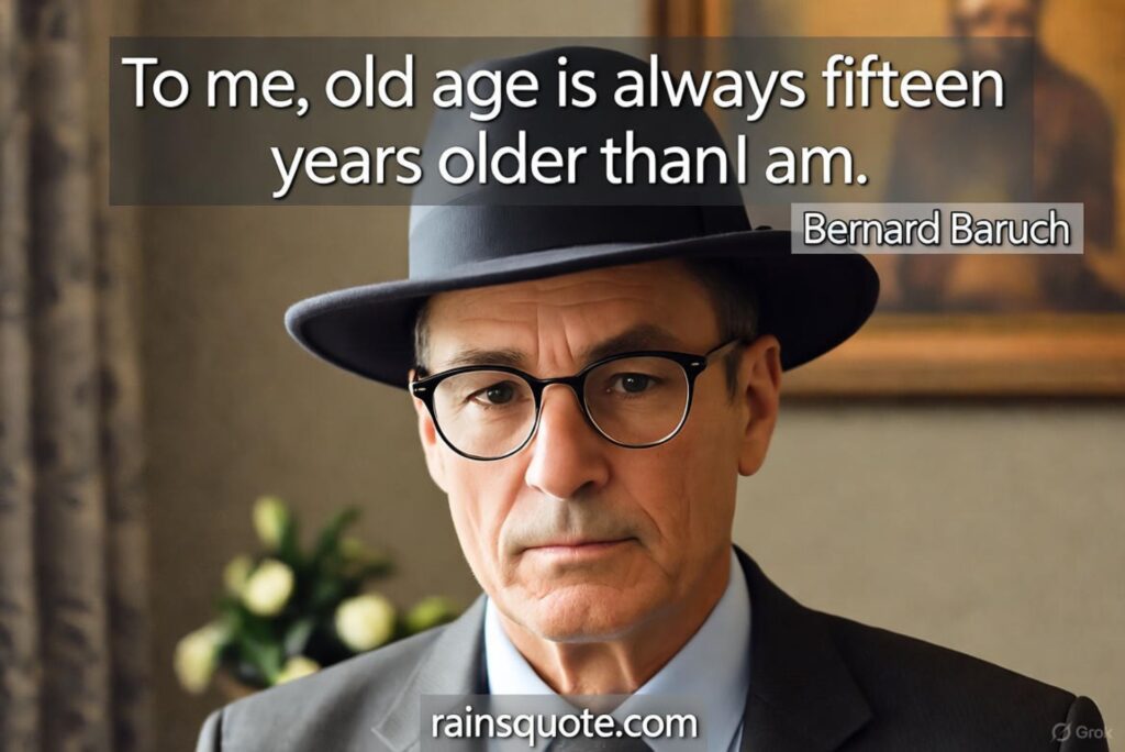 “To me, old age is always fifteen years older than I am.”