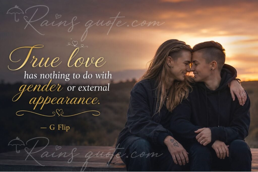 “True love has nothing to do with gender or external appearance.”