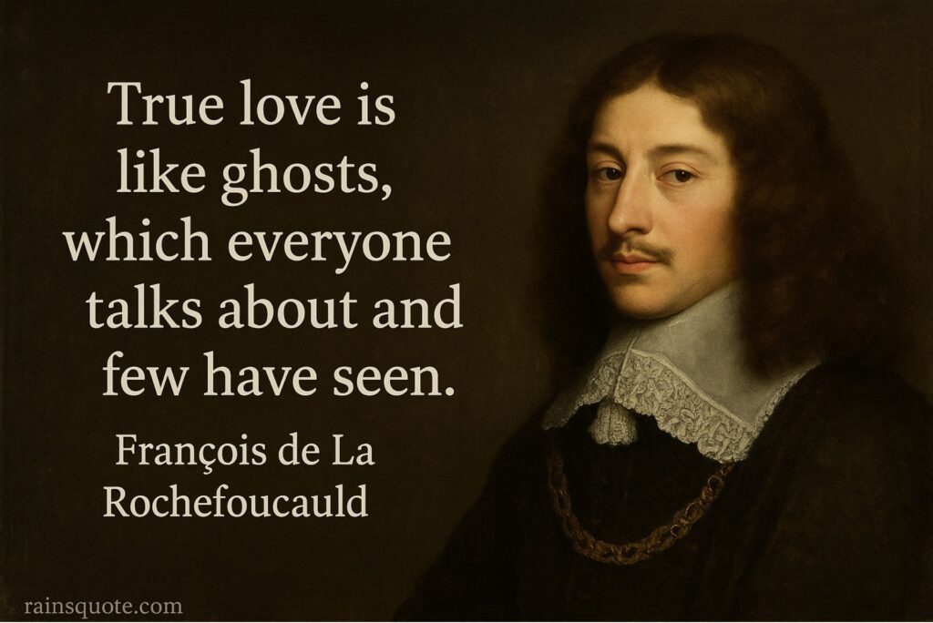 “True love is like ghosts, which everyone talks about and few have seen.”