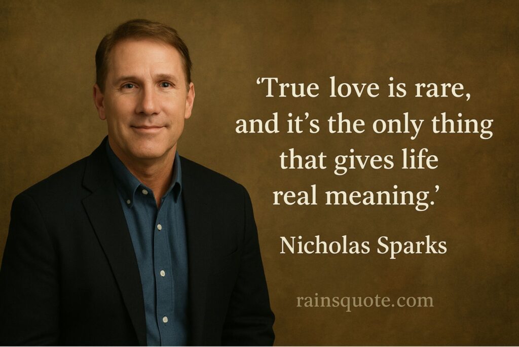 “True love is rare, and it’s the only thing that gives life real meaning.”