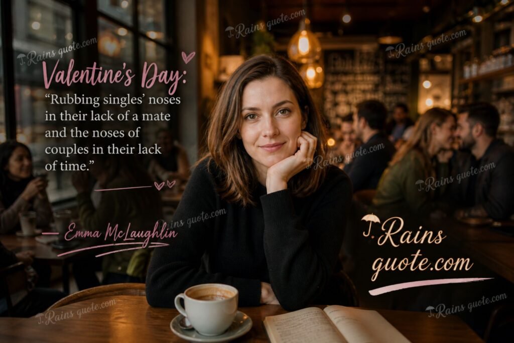 “Valentine's Day: Rubbing singles' noses in their lack of a mate and the noses of couples in their lack of time.”