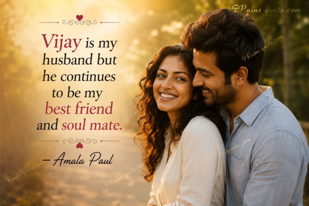 “Vijay is my husband but he continues to be my best friend and soul mate.”