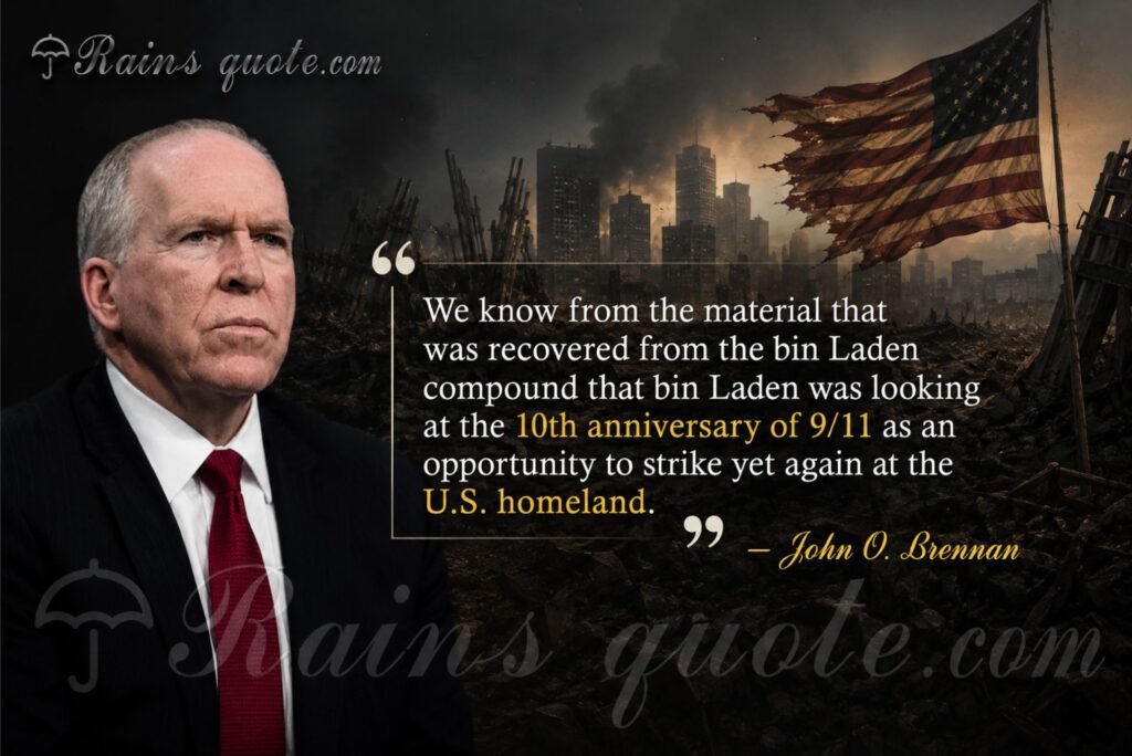 “We know from the material that was recovered from the bin Laden compound that bin Laden was looking at the 10th anniversary of 9/11 as an opportunity to strike yet again at the U.S. homeland.”