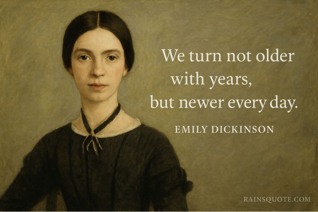 “We turn not older with years, but newer every day.”