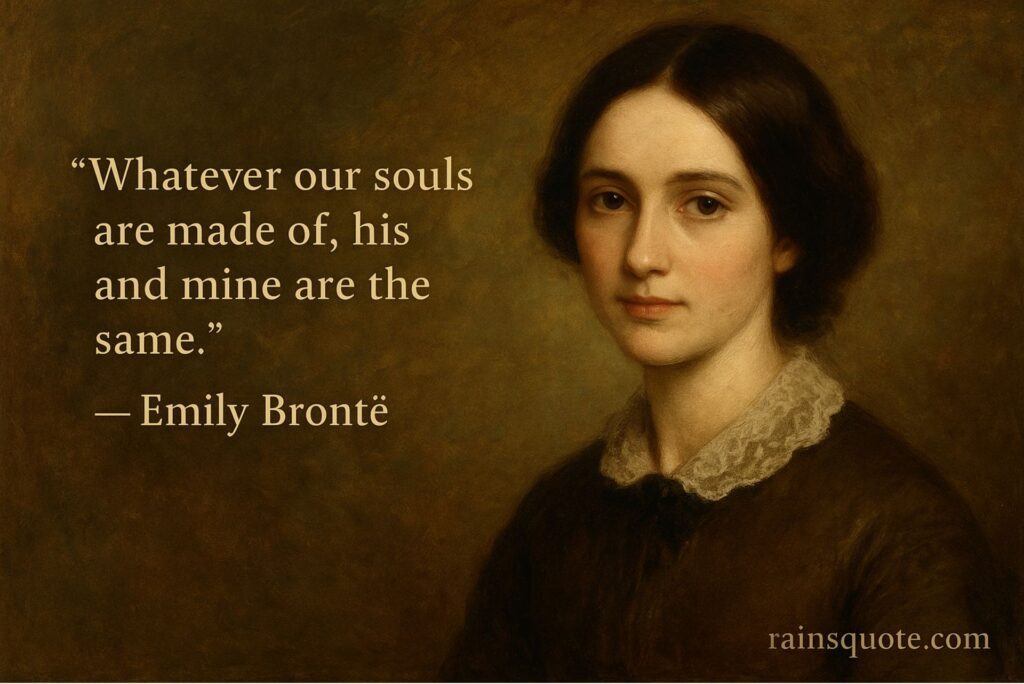 “Whatever our souls are made of, his and mine are the same.”