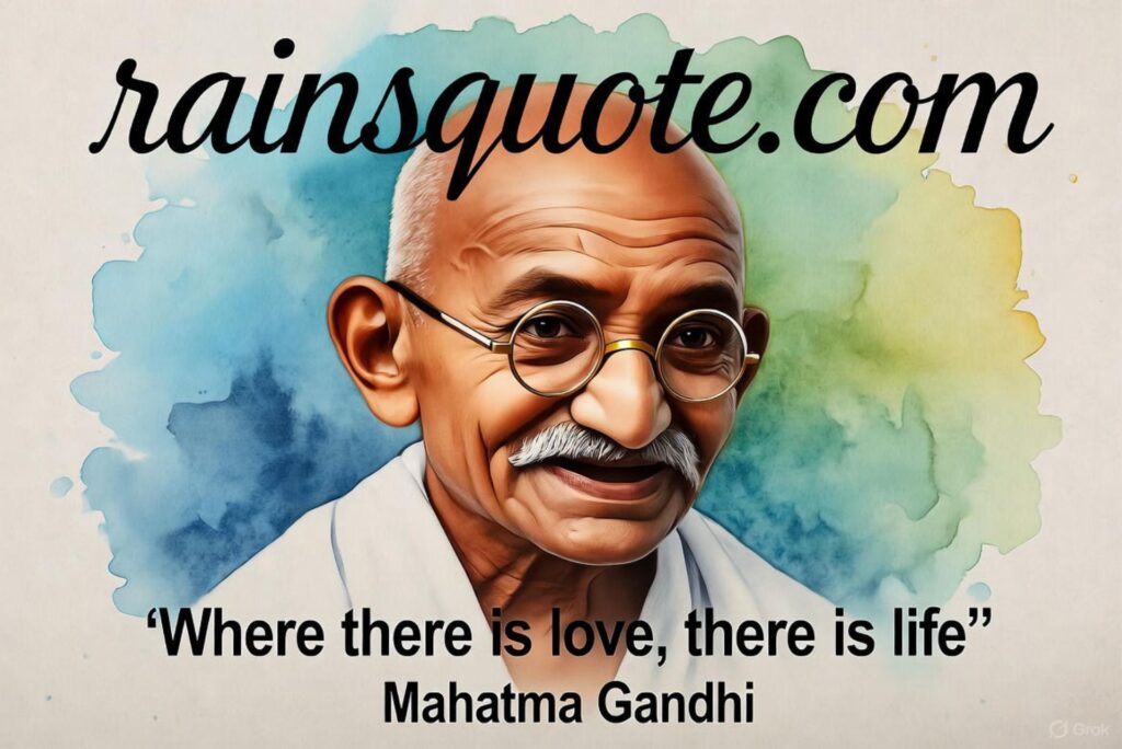 “Where there is love, there is life.”