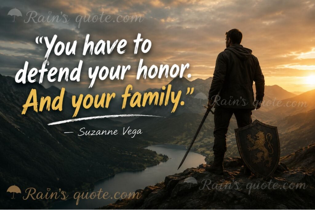 “You have to defend your honor. And your family.”