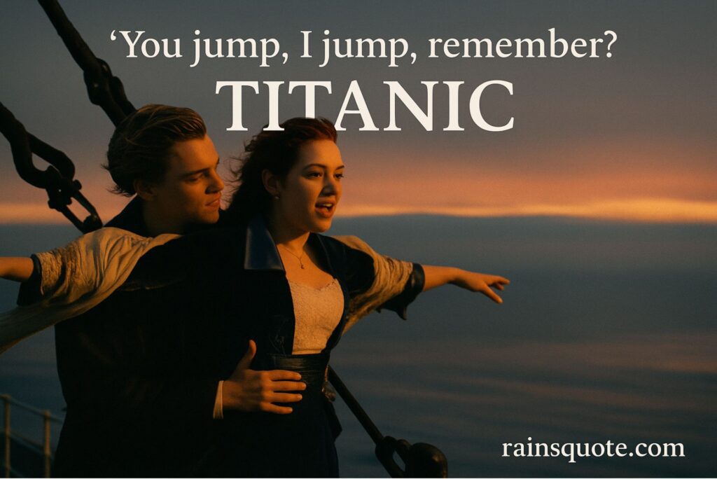 "You jump, I jump, remember?"