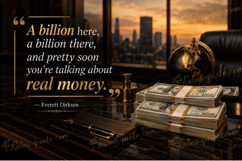 “A billion here, a billion there, and pretty soon you're talking about real money.”