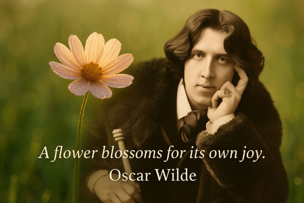“A flower blossoms for its own joy.”