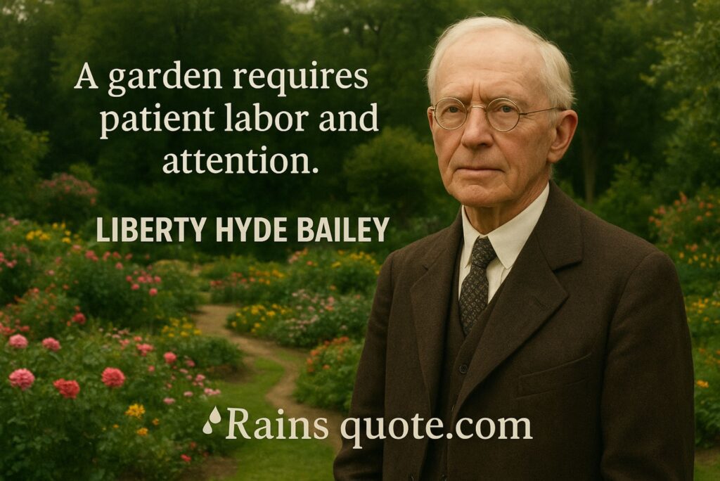 “A garden requires patient labor and attention.”