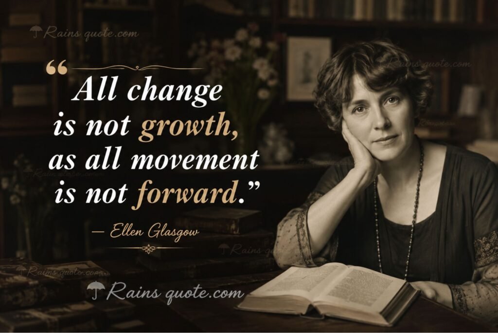 “All change is not growth, as all movement is not forward.”