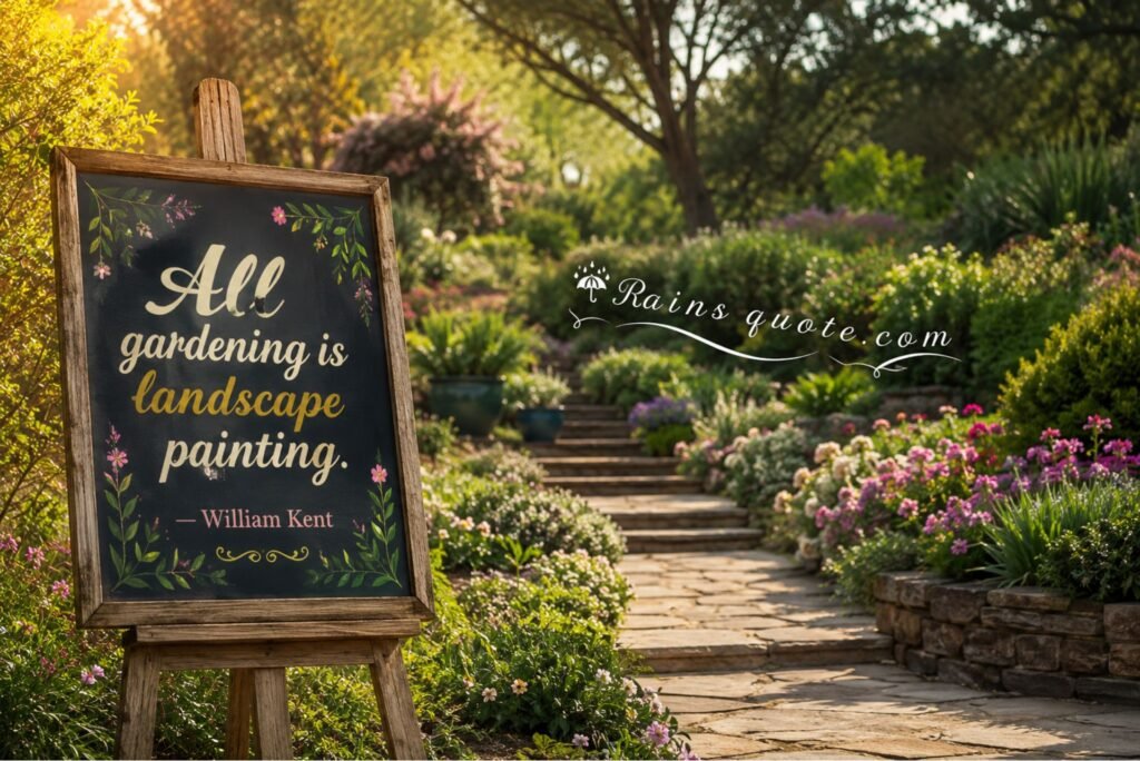 “All gardening is landscape painting.”