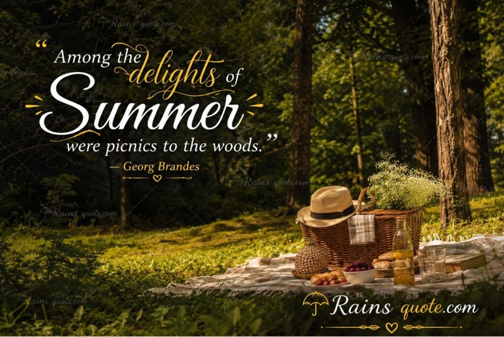 “Among the delights of Summer were picnics to the woods.”