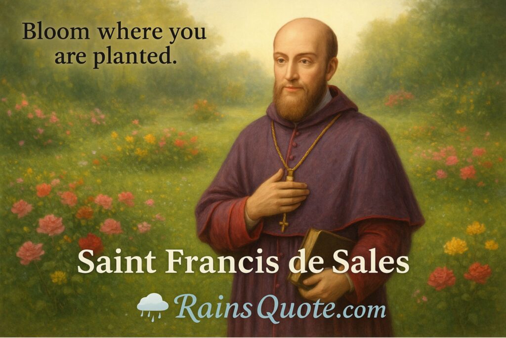 “Bloom where you are planted.”