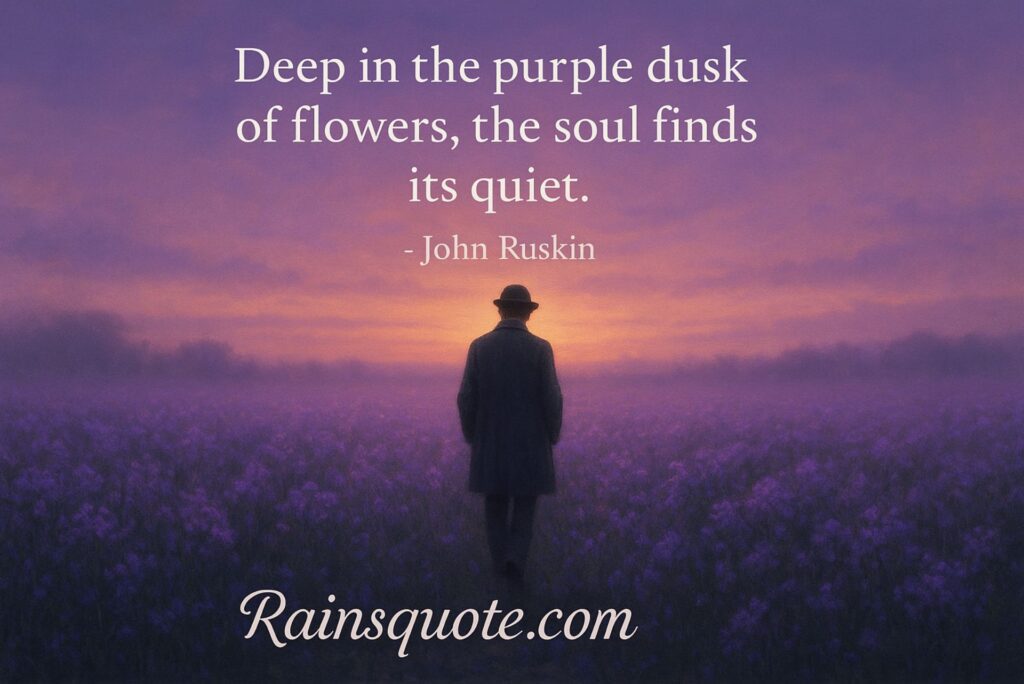 “Deep in the purple dusk of flowers, the soul finds its quiet.”