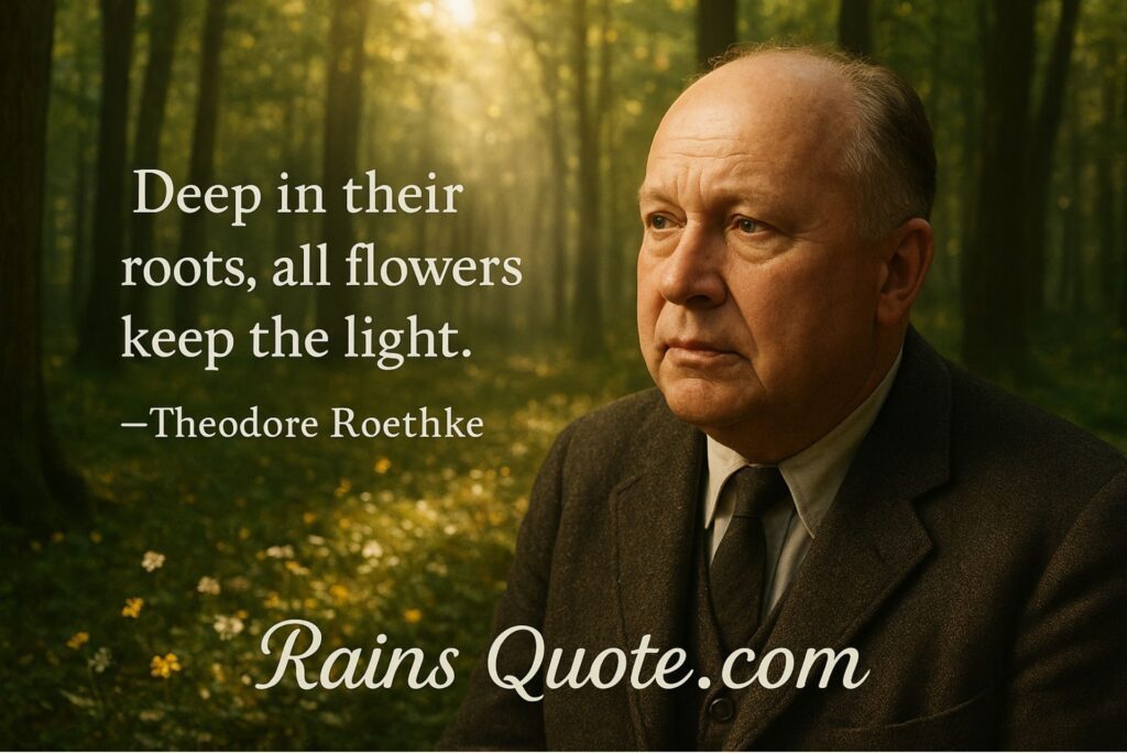 “Deep in their roots, all flowers keep the light.”