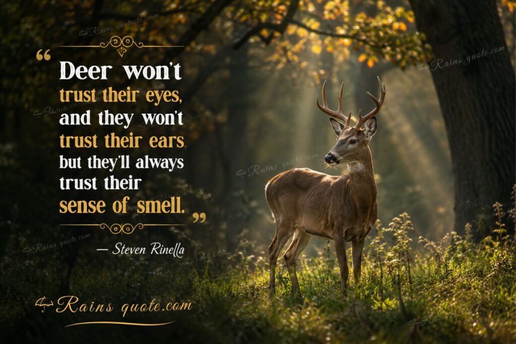“Deer won’t trust their eyes, and they won’t trust their ears, but they’ll always trust their sense of smell.”