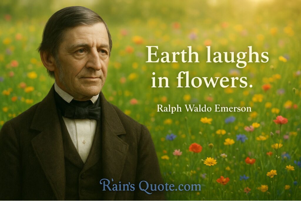 “Earth laughs in flowers.”