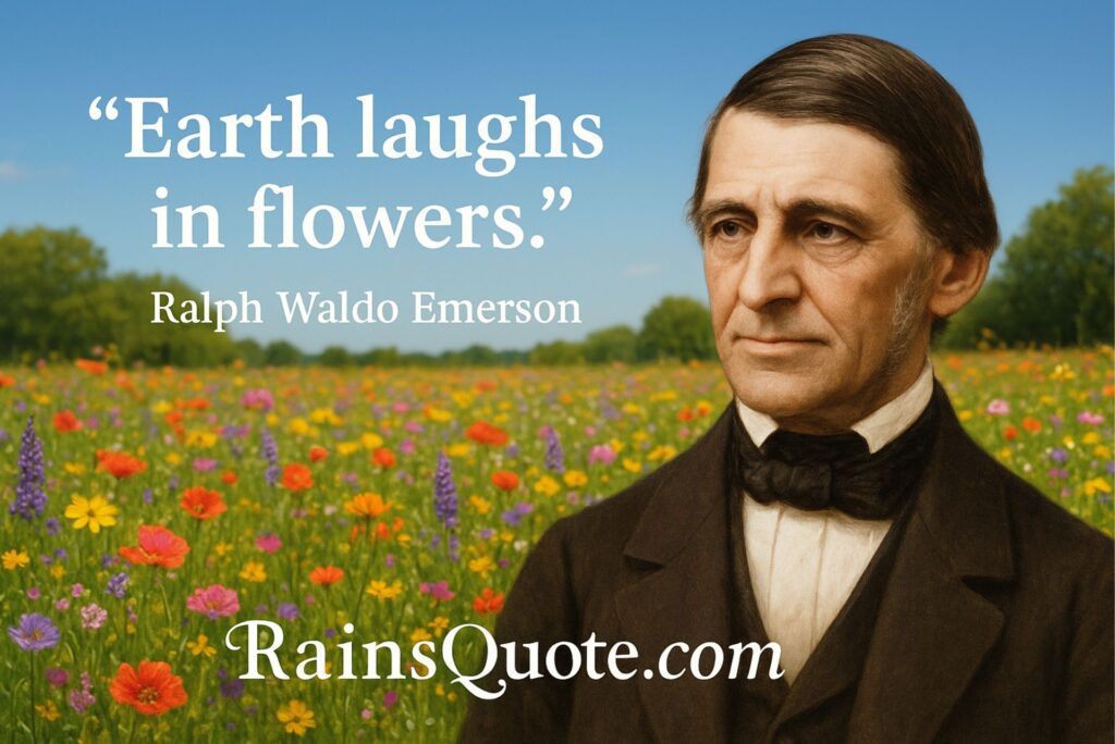 “Earth laughs in flowers.” 
